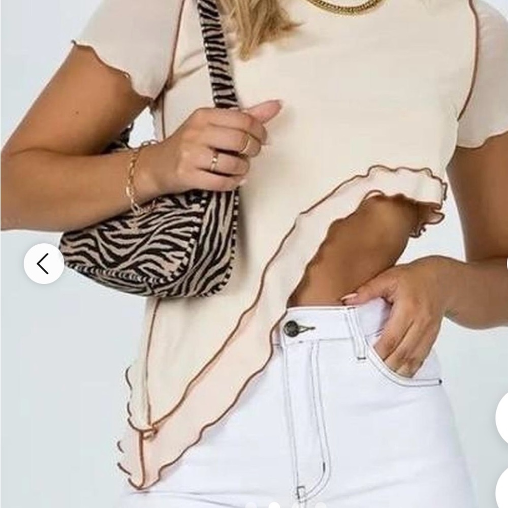 Zya In the Flow Top Ivory Size 6.